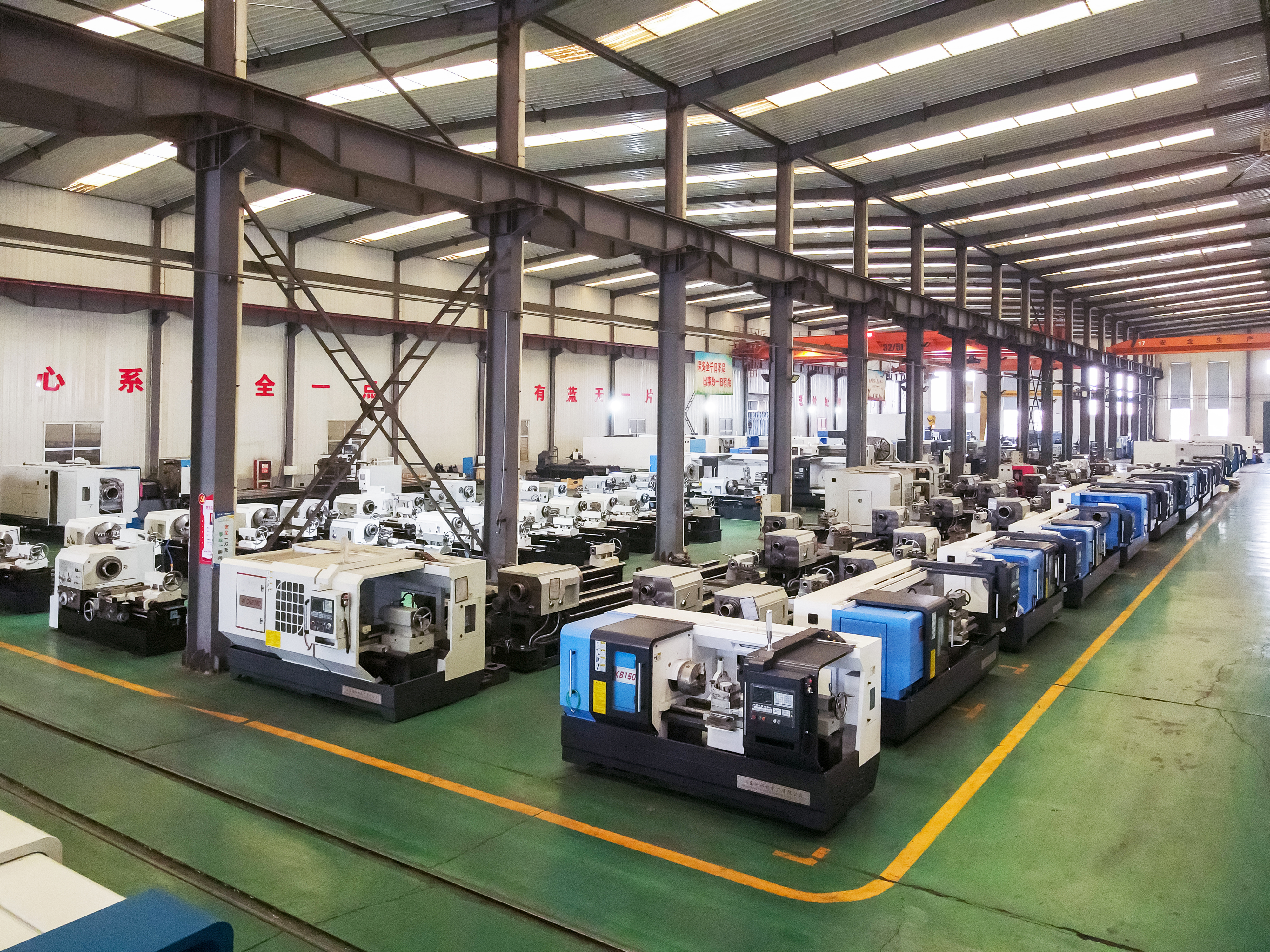 CNC pipe threading lathe manufacturing shopd workshop