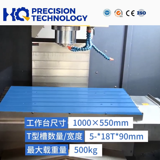 Working range of CNC vertical machining centre