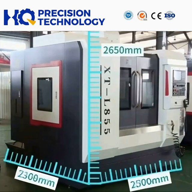 Size of the CNC vertical machining centre