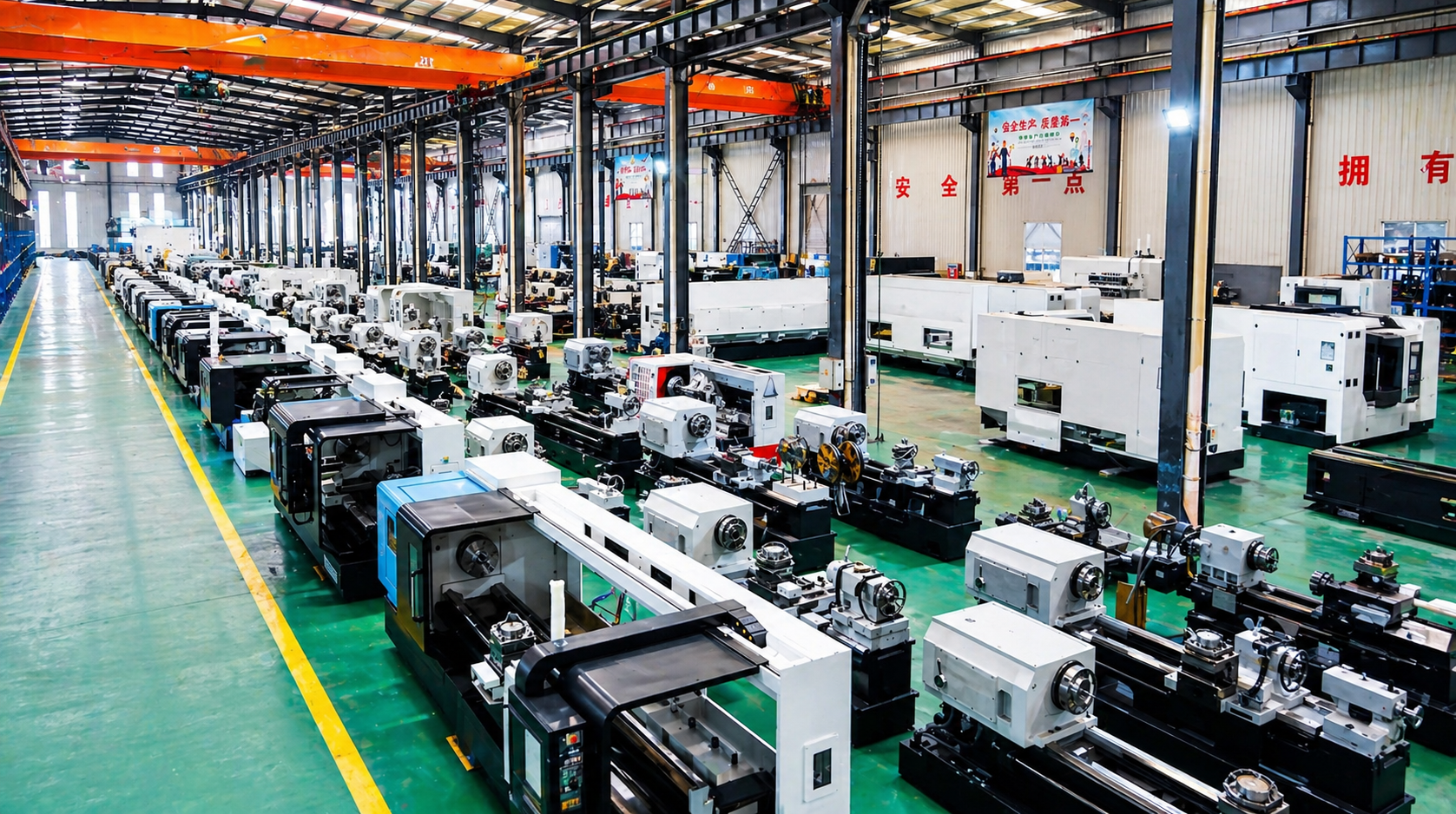 Lathe production workshop